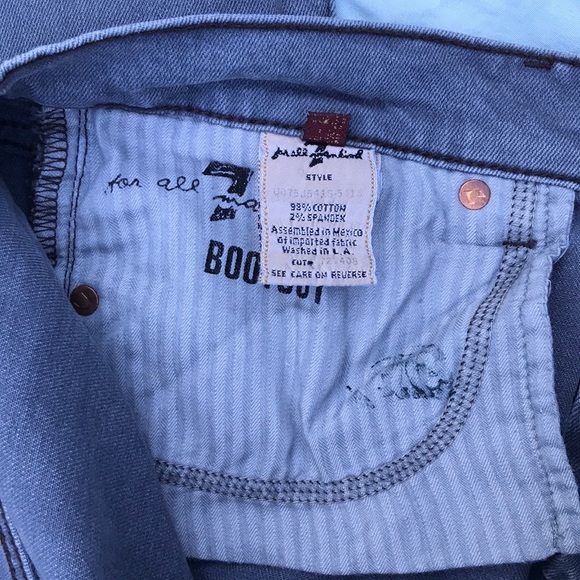 42. 7 FAM Gray Jeans Sz 32 Bootcut - Picture 6 of 9